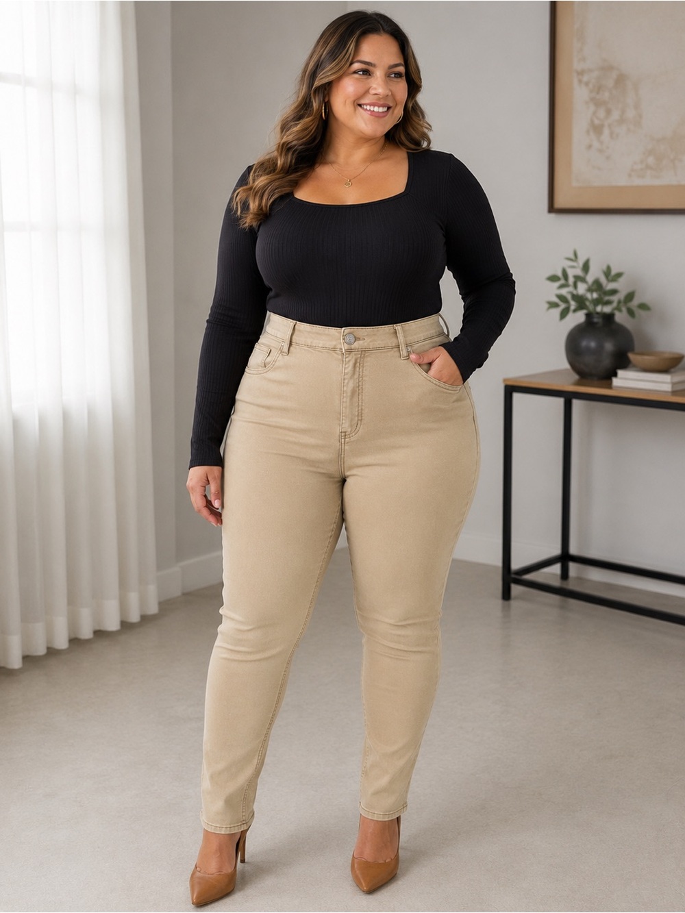 🆕🎉NWT American Eagle Outfitters High-Rise Jeggings W/ Next Level Stretch-Khaki